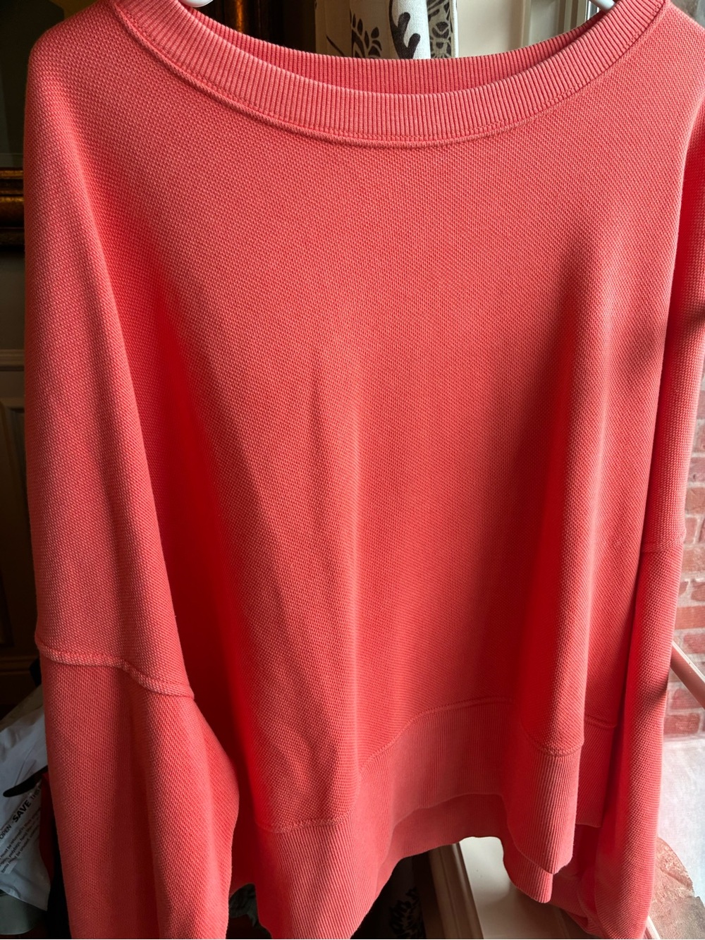 Aerie Coral Oversized Women's Sweater - Soft Crewneck